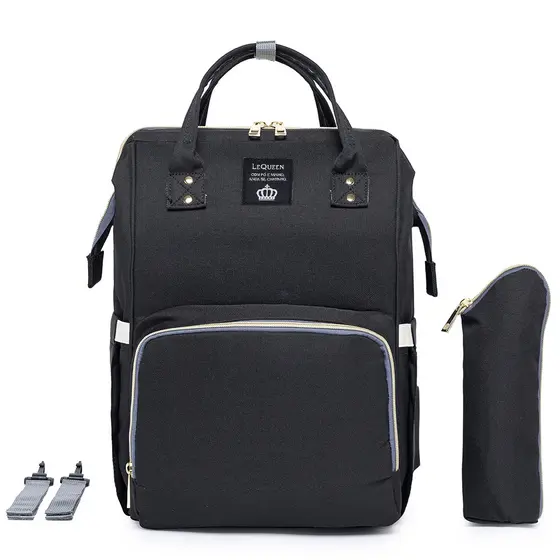 Mochila Bolsa Saída Maternidade Lequeen Bebê Com Porta Mamadeira Bolso Térmico