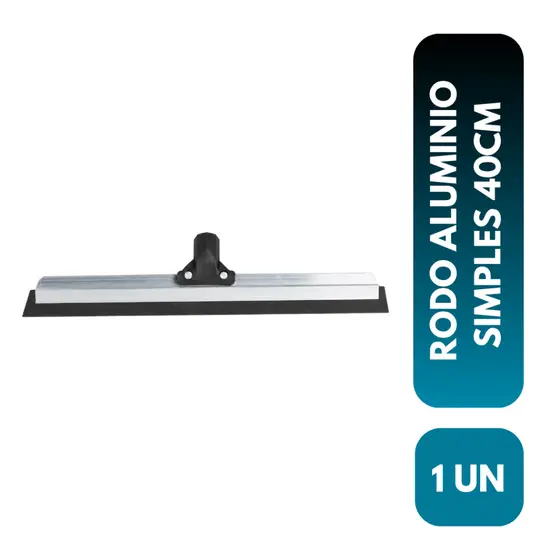 1 Rodo Alumínio 40cm EVA Simples Sem Cabo – Leve, Resistente e Eficiente para Limpeza Doméstica