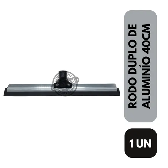 1 Rodo Alumínio Duplo 40cm EVA Flexível Sem Cabo Limpa Piso Porcelanato Banheiro Cozinha Multiuso