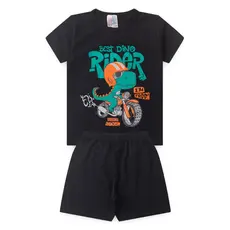Pijama Masculino Infantil Menino Em Meia Malha  Algodão Estampado Tamanho 1 2 3 4 6 8