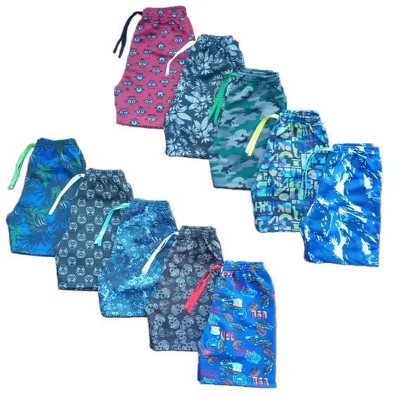 kit 8 Bermudas Infantil Masculino Menino Estampadas Verão Menino Tamanhos 1 2 3 4 6 8