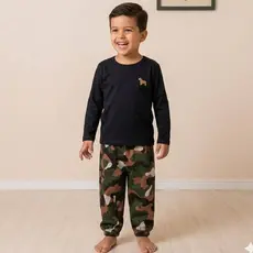 Calça moletom jogger masculino infantil menino camuflado ou liso tamanhos 1 ao 10