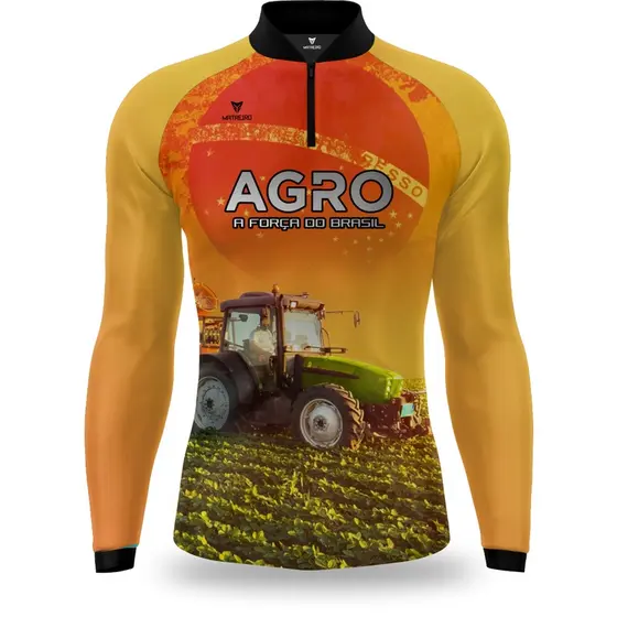 Camisa Agro Proteção UV50 Matreiro Orange Agropecuária