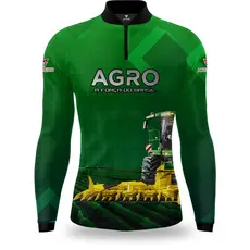 Camisa Agro Proteção Solar UV50 Matreiro Green Agropecuária