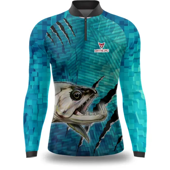 Camisa De Pesca Matreiro Cachorra Com Proteção Uv50 Envio Imediato