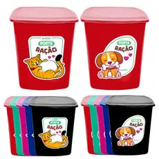 Porta Ração 6 litros Pote para Ração de Cães e Gatos
