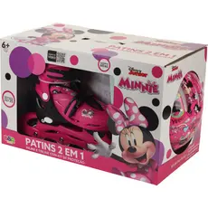 Kit Patins 4 Rodas inline -proteção-32/35 - Minnie Disney- Di0009 - Bbr Toys
