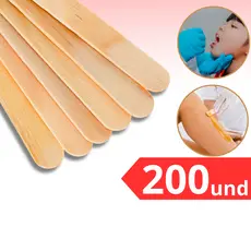 200Und Palito Depilação Espátula Madeira Palito Largo