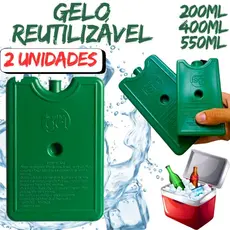 2 Unid Gelox Gelo Reutilizavel Gelo Rigido Mini 200ml Pequeno 400ml Grande 500ML TermoGel
