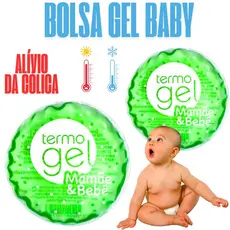 kit Bolsa Gel Baby Termogel Compressa Quente Fria Mamâe Bebê Alivio Cólica Dores Gases