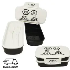 Marmita Lancheira Personalizada Minions Fitness C/Talher Infantil Adulta Feminina Masculina Envio Imediato