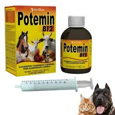 Potemin B12 120ml Suplemento Vitaminico Mineral Massa Muscular Engorda Energia Vitalidade Força PitBull Pit Monster