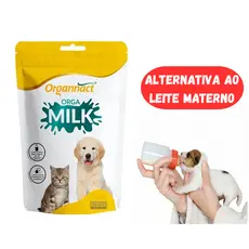 Alimento Completo para Filhote Cães e Gatos Orga Milk Leite em Pó Sache 60g Organnact