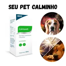 Calmavet 30ml Para Cães E Gatos Calmante Natural