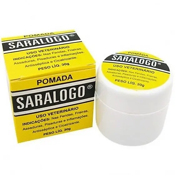 Saralogo 30g Pomada Antisséptica Cicatrizante Cães Gatos.