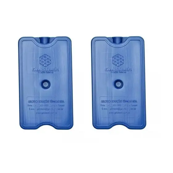 Kit 2 unidades Placa Gelo-x Gel Rígido Reutilizável 500ml 17x10x3cm