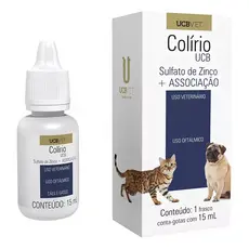 Colírio Ucbvet 15ml Para Cães E Gatos