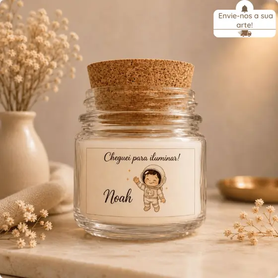 kit MINI VELA VEGANA AROMÁTICA PERSONALIZADA, CASAMENTO  MATERNIDADE, ANIVERSÁRIO,BATIZADO  KIT C/10/15/20/30/40