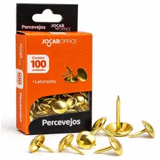 Tachinhas Percevejos Latonado Dourado 100 Peças Jocar Office