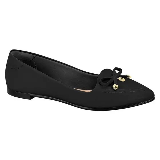 SAPATILHA FEMININA MOLECA OFICIAL NAPA PRETA BICO FINO LACINHO SUPER PRÁTICA LEVE