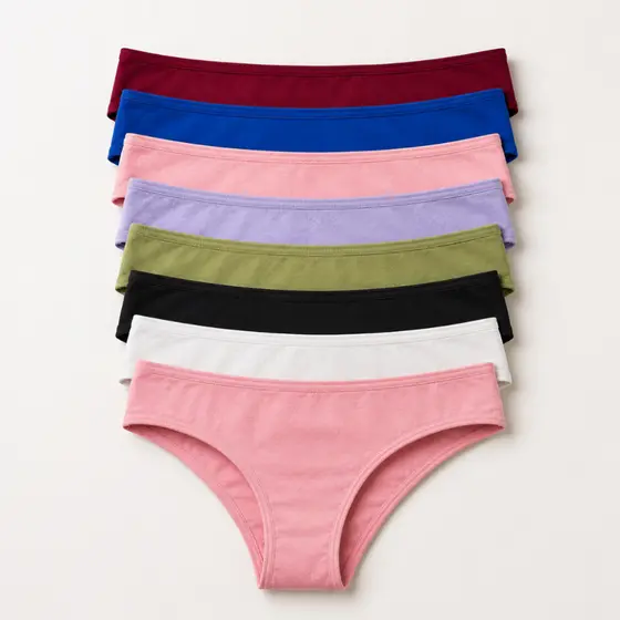 kit 5 Calcinha Conforto Vies Tanga Algodão