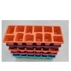 Kit 3 Formas Gelo Coloridas  Plástico  Geladeira Freezer Sucos Bebidas - Cores Sortidas