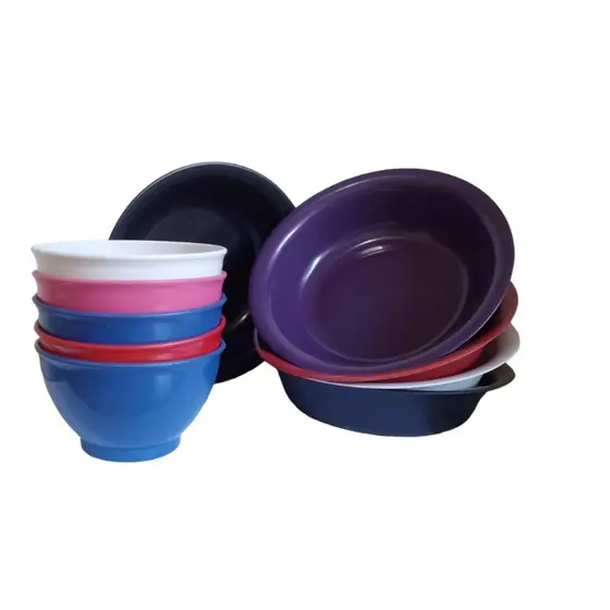 Kit 5 Cumbuca Bowl 800 ml com 5 Tigela Funda 1200 ml de Sopa Caldos Refeição