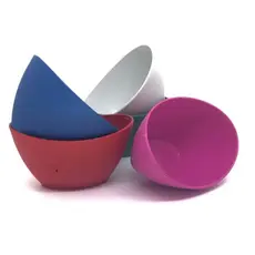 Kit 3  Tigelas Cumbuca Bowl Pote Oval  Plástico 480ml Cores variadas