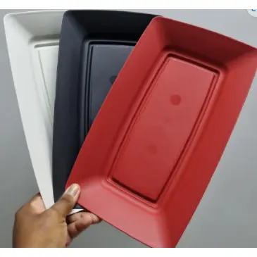 Kit 20 Bandejas Petisqueiras Plástico perfeita para Lanches Porções Petiscos Espetinhos Bares Restaurantes Pasteis Saladas