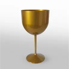 Kit 3 Taça Gin Dourada De Plástico Ótima Opção Festas Decoração