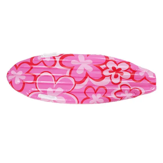 [Andoer.br] Jangada Inflável Para Prancha De Surf Em PVC Piscina Flutuante Portátil Leve Padrão De Flor Rosa Su
