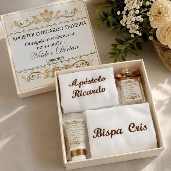 Caixa Convite Presente para Pastor Padre Celebrante Casamento Bodas PERSONALIZADA!!