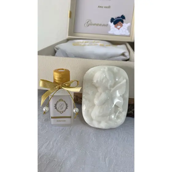 caixa convite padrinhos batizado luxo personalizada