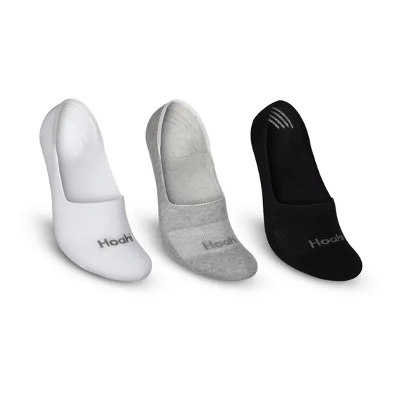 Kit 3 Pares de Meias Sapatilha Algodão Ajuste Perfeito Hoahi 100% Invisível C/ Silicone
