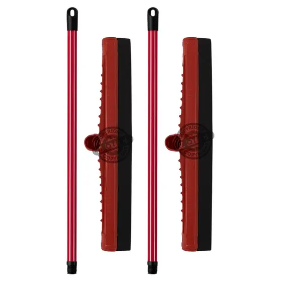 2 Rodos Plástico 40cm EVA Duplo com Cabo – Puxa Água Rápido, Secagem Eficiente e Limpeza Multiuso