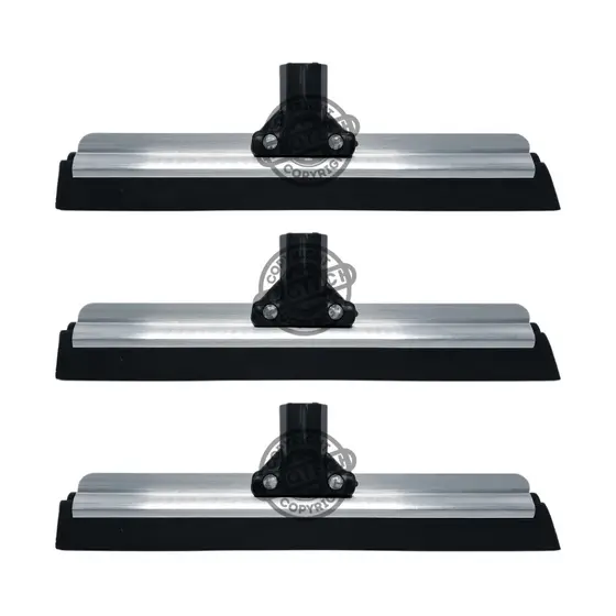 3 Rodos Alumínio Duplo 30cm EVA Flexível Sem Cabo Limpa Piso Porcelanato Banheiro Cozinha Multiuso