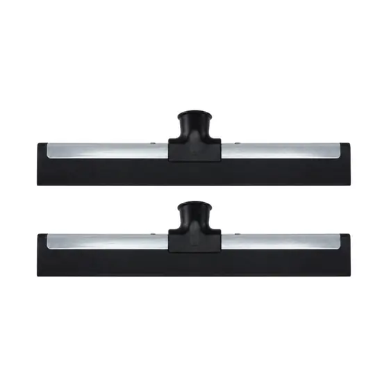 2 Rodos Metal Duplo 30cm EVA Reforçado Puxa Seca Limpa Piso Porcelanato Banheiro Sem Cabo Multiuso
