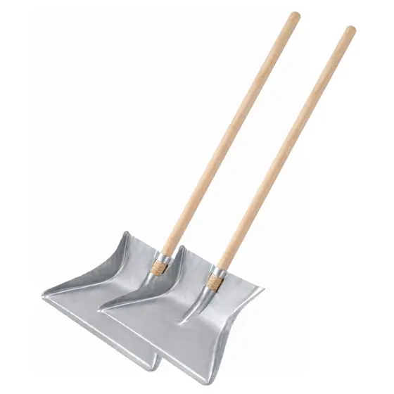 Kit 2 Pás de Lixo Aço Galvanizado Reforçada Cabo Longo Grande Limpeza Doméstica Profissional Durável