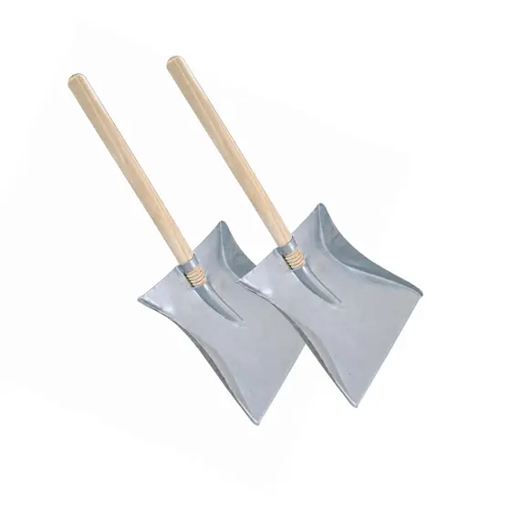2 Pás de Lixo Aço Galvanizado Cabo Curto Reforçada Limpeza Doméstica Profissional Resistente Durável