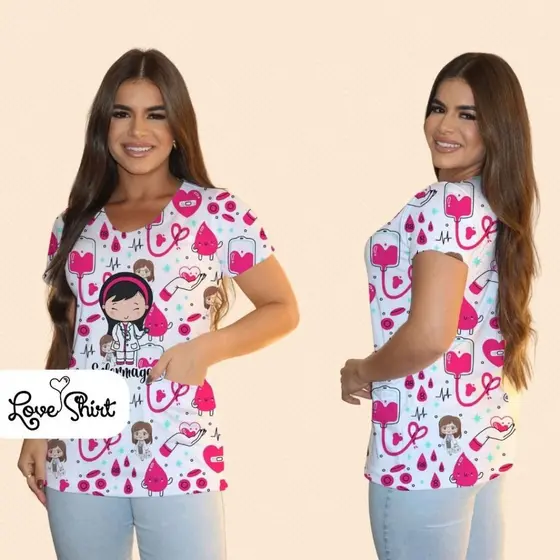 BATA COM BOLSO/SCRUB/PIJAMA CIRURGICO/BATINHA/ENFERMAGEM/SAUDE/ENFERMEIRA/SAÚDE