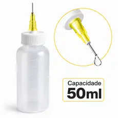 Dispenser Frasco Bico Fino 50 ml para Álcool Isopropílico — Micro Gotas para Limpeza de Celulares