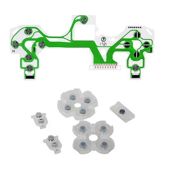 Kit Reparo Película Condutiva Manta Controle Ps4 Slim Jdm-040 Jds-040 + Borracha Condutiva Jdm-040