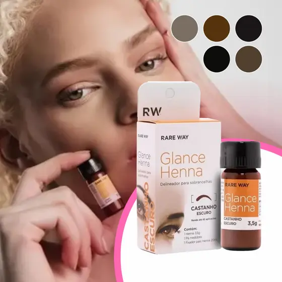 Glance Henna Rena Renna Para Sobrancelhas Rare Way ESCOLHER COR PROMOÇÃO