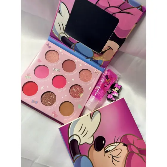 Paleta de Sombras Infantil - com 9 sombras  Lip Gloss Minnie