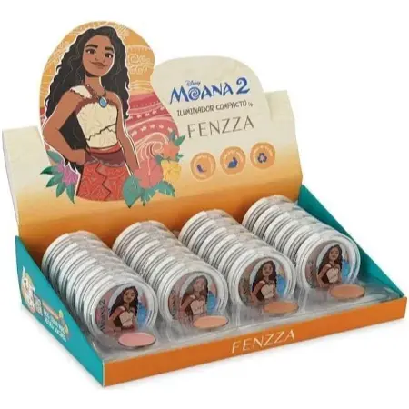 Maquiagem Moana 2 Disney Iluminador Blush Lip Oil Gloss Pó Compacto -  FENZZA
