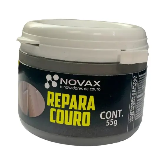 Repara Couro Novax 55g - Corrige Trincas Furos E Arranhões De Forma Rápida E Duradoura