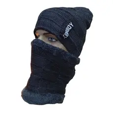 Touca Forrada e Gola - Conjunto térmico unissex com forro macio proteção total para dias frios
