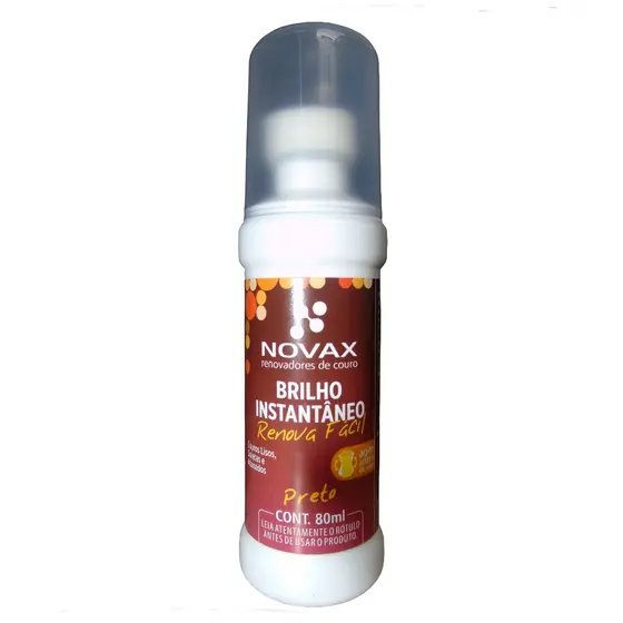 Brilho Instantâneo Novax 80ml - Produto Para Dar Brilho A Sapatos Calçados E Artigos De Couro