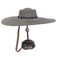 Chapéu Gauchesco Aba 15 Reppetto - Tradicional Flocado com Barbicacho Ajustável e Carneira Conforto