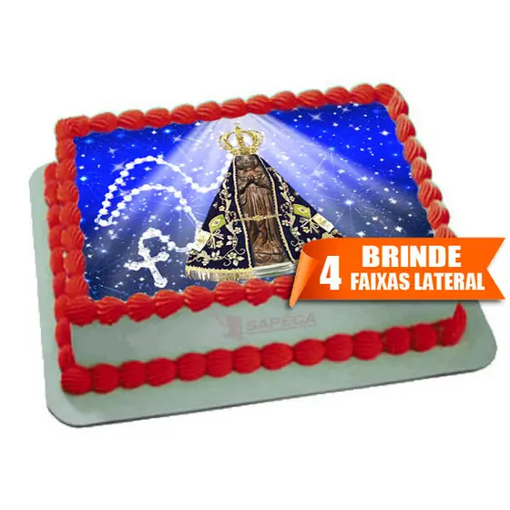 Nossa Senhora de Aparecida Para Bolo papel arroz 20x30cm de 4kg